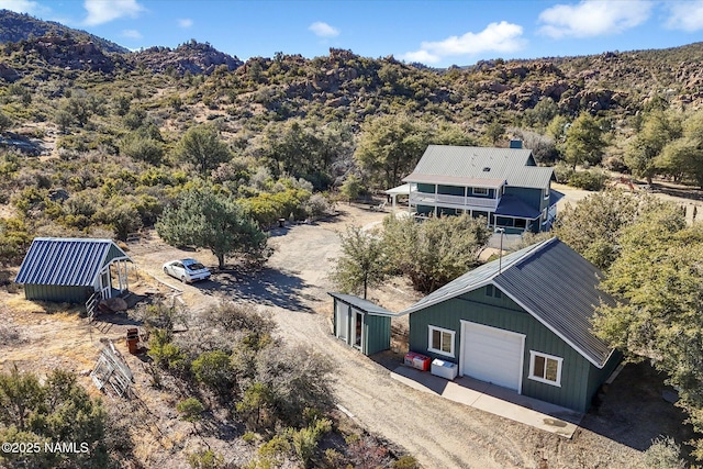 aerial view featuring a mountain view