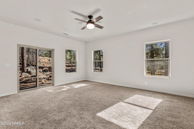 3330 Granite Rdg Lot 4, Flagstaff, AZ 86001 - carpeted empty room with plenty of natural light, a ceiling fan, and baseboards