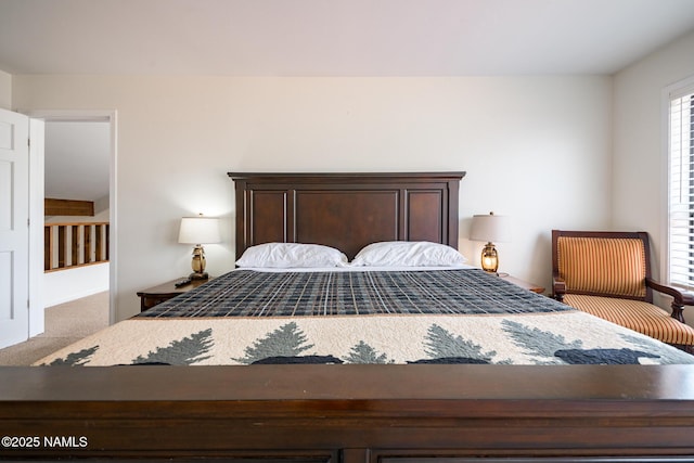 view of carpeted bedroom