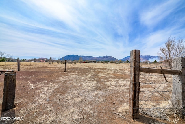 property view of mountains with a rural view