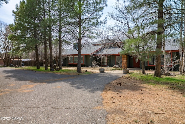 view of single story home