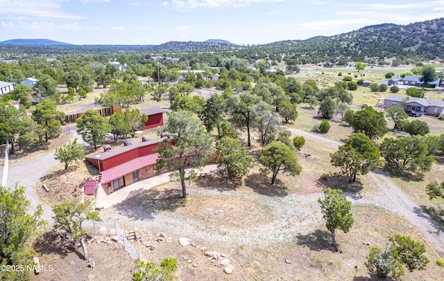 5920 Wildflower Rd, Flagstaff, AZ 86004 - drone / aerial view featuring a mountain view
