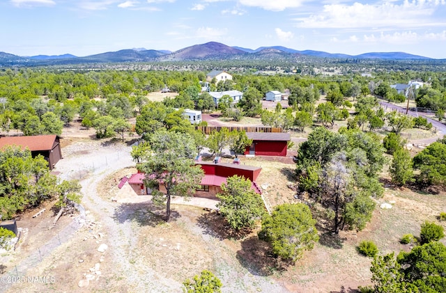 5920 Wildflower Rd, Flagstaff, AZ 86004 - birds eye view of property with a mountain view
