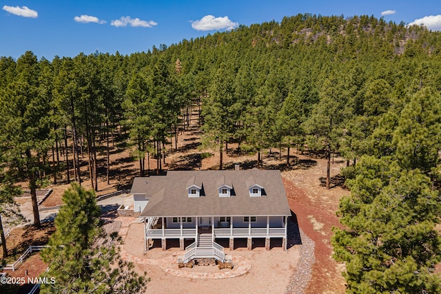 1533 S Minstrel Ln, Williams, AZ 86046 - view from above of property featuring a heavily wooded area