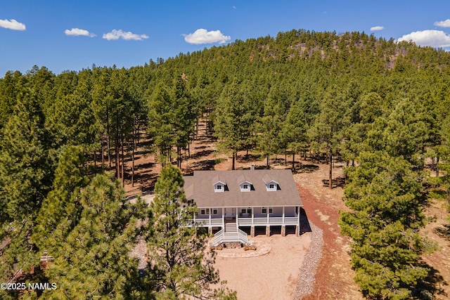 1533 S Minstrel Ln, Williams, AZ 86046 - view from above of property featuring a heavily wooded area