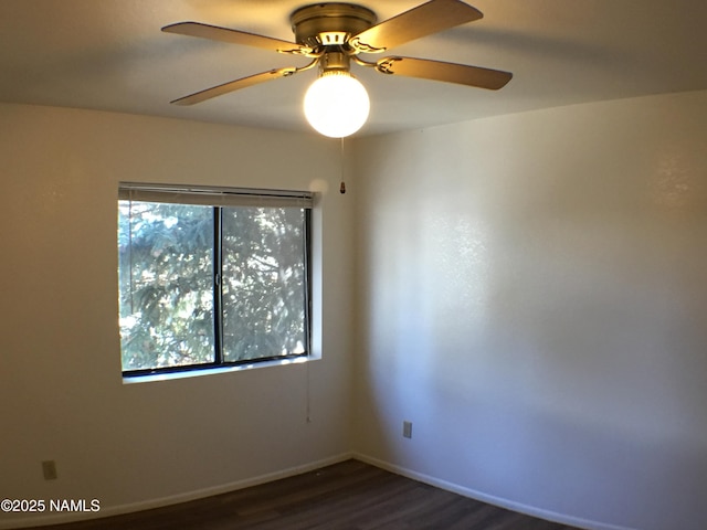 2157 E Arroyo Seco Dr, Flagstaff, AZ 86004 - unfurnished room featuring dark wood-type flooring and ceiling fan