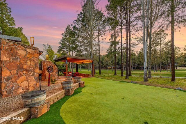 1451 N Mariposa Rd, Flagstaff, AZ 86004 - view of yard with a gazebo and a putting area