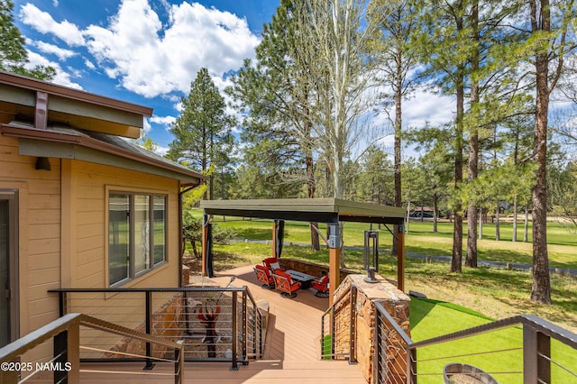 1451 N Mariposa Rd, Flagstaff, AZ 86004 - wooden deck with a gazebo and a yard