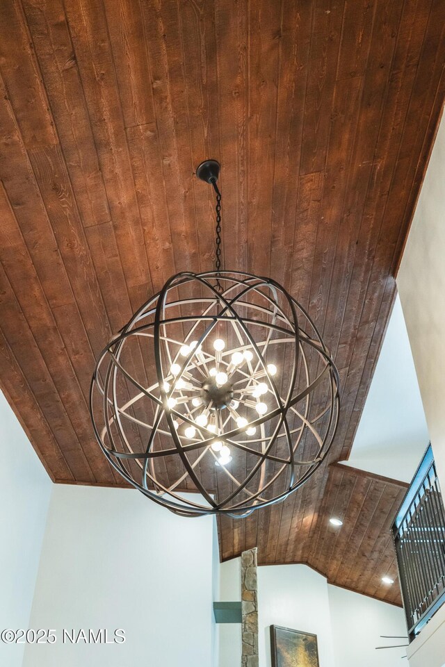 1451 N Mariposa Rd, Flagstaff, AZ 86004 - detailed view of a chandelier and wood ceiling