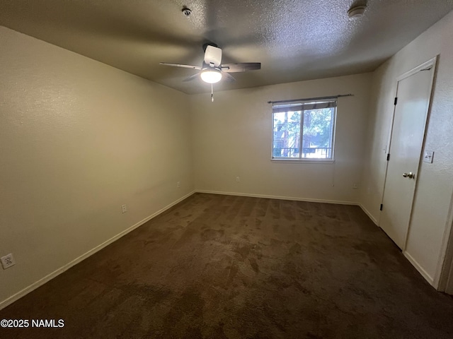 1185 W University Dr Unit 15-222, Flagstaff, AZ 86001 - spare room with ceiling fan, dark carpet, and a textured ceiling