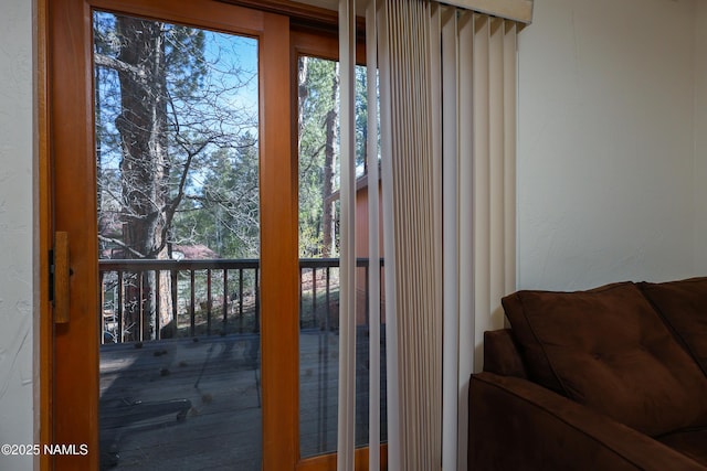 view of doorway to outside