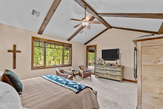 2047 E Del Rae Dr Unit 163, Flagstaff, AZ 86005 - bedroom featuring light colored carpet and ceiling fan