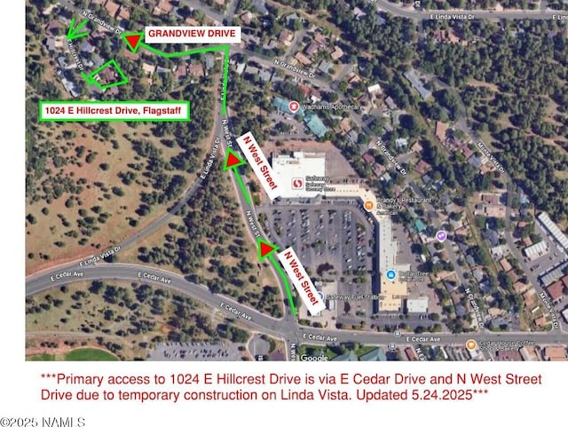 1024 E Hillcrest Dr, Flagstaff, AZ 86004 - aerial overview of property's location