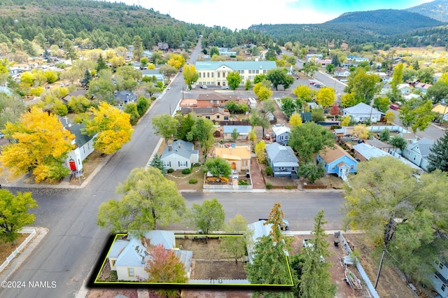 aerial view featuring a mountain view