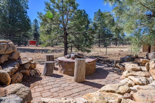 view of patio with fence