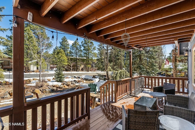 view of wooden terrace