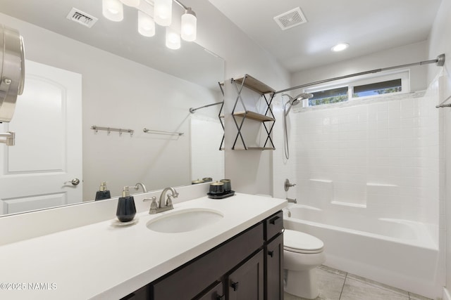 2385 W Mission Timber Cir, Flagstaff, AZ 86001 - full bath featuring toilet, shower / washtub combination, vanity, and tile patterned floors
