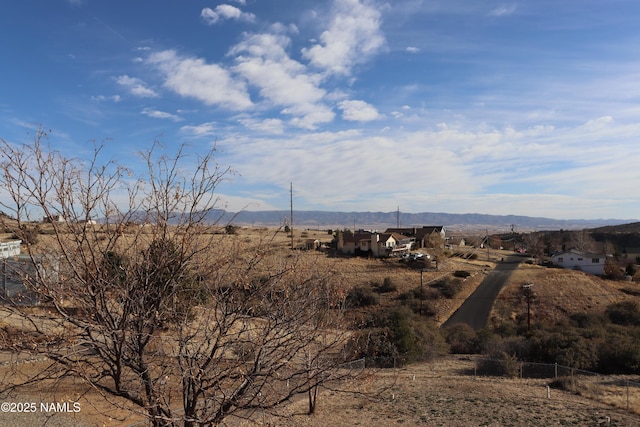 property view of mountains with a rural view