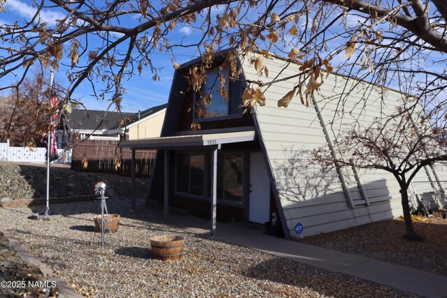 view of rear view of property