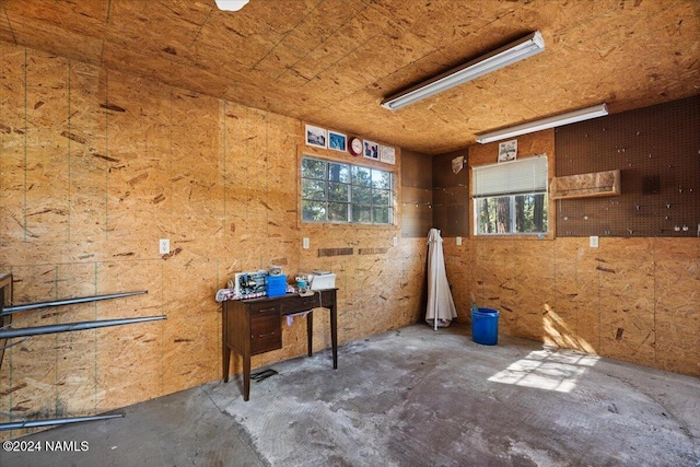 miscellaneous room with concrete flooring