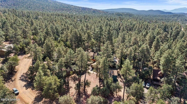 aerial view featuring a mountain view