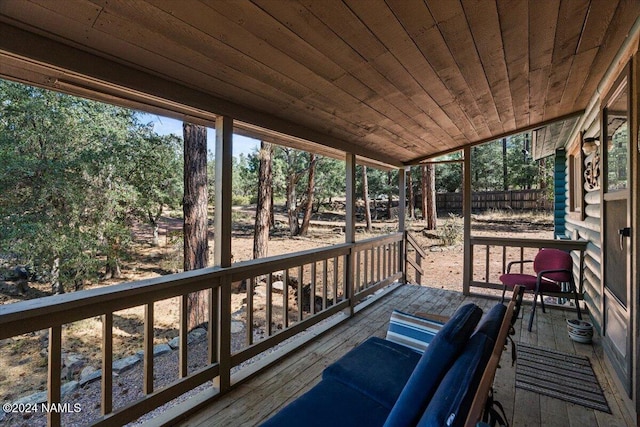 view of wooden terrace