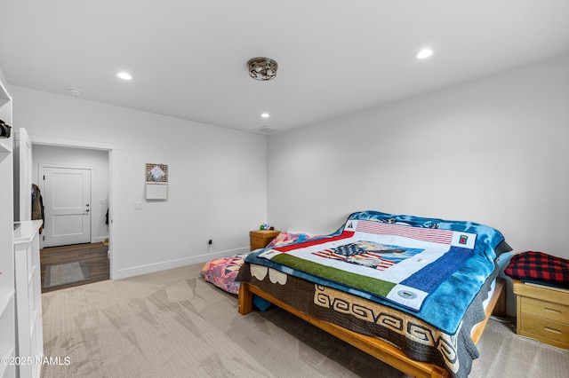 8441 N Fleming Dr, Flagstaff, AZ 86004 - bedroom featuring carpet, baseboards, and recessed lighting