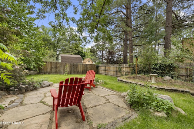 2169 E Skyline Dr, Flagstaff, AZ 86004 - fenced backyard featuring a patio