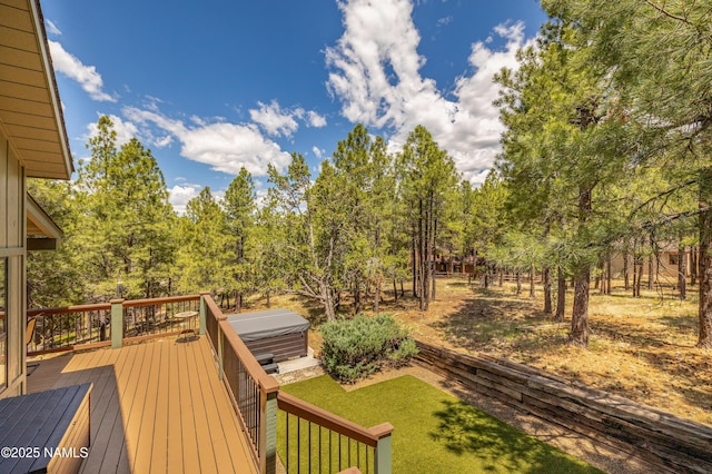 2201 N Rio De Flag Dr, Flagstaff, AZ 86004 - deck with area for grilling and view of wooded area