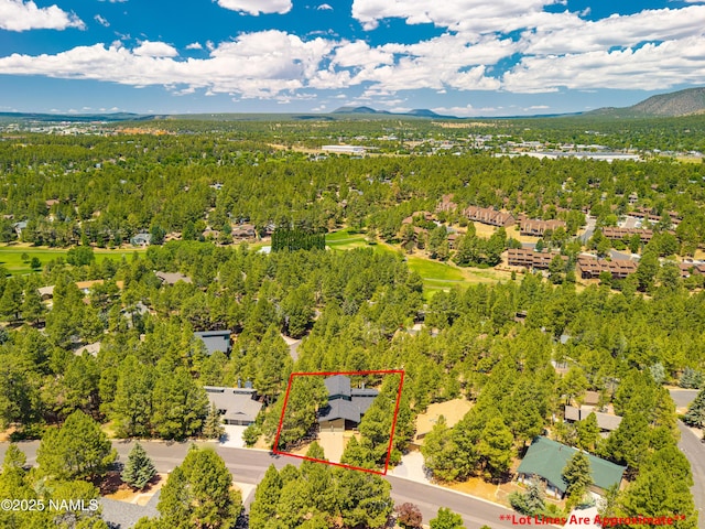 2201 N Rio De Flag Dr, Flagstaff, AZ 86004 - view of property location with a mountainous background and property boundaries highlighted