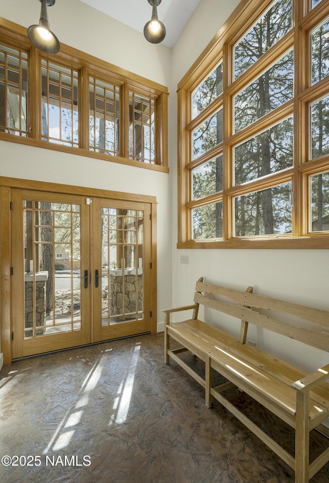 interior space with french doors