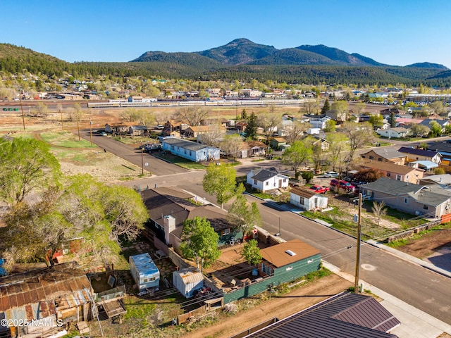 502 N Humbolt St, Williams, AZ 86046 - aerial view of residential area featuring a mountain backdrop