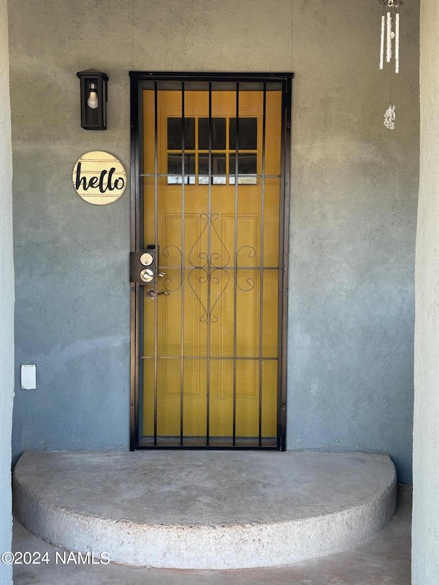 view of doorway to property