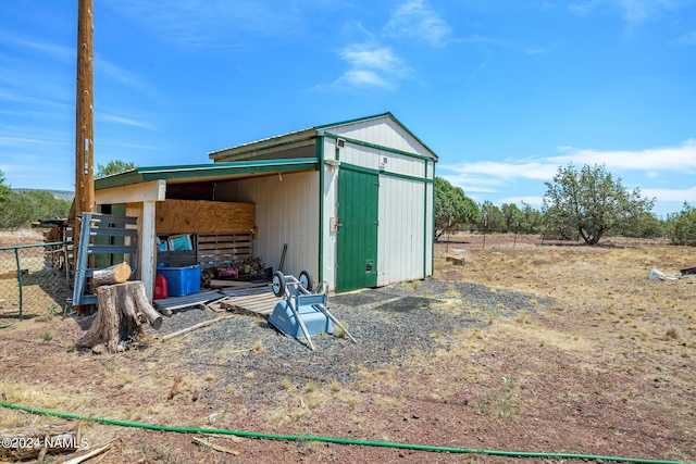 view of outdoor structure