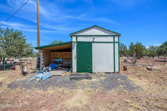 view of outdoor structure