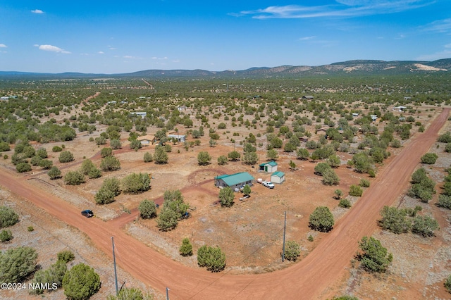 bird's eye view featuring a mountain view