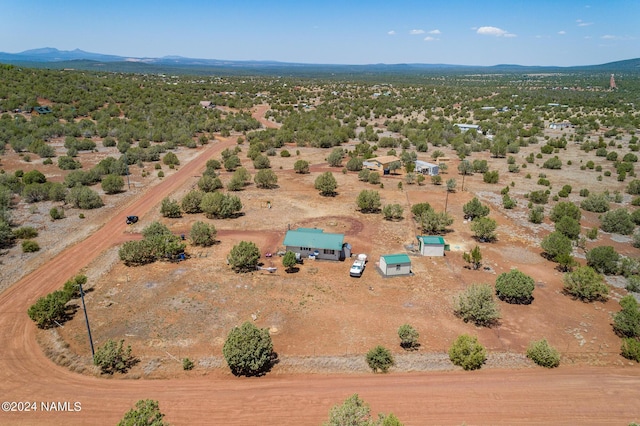 bird's eye view with a mountain view