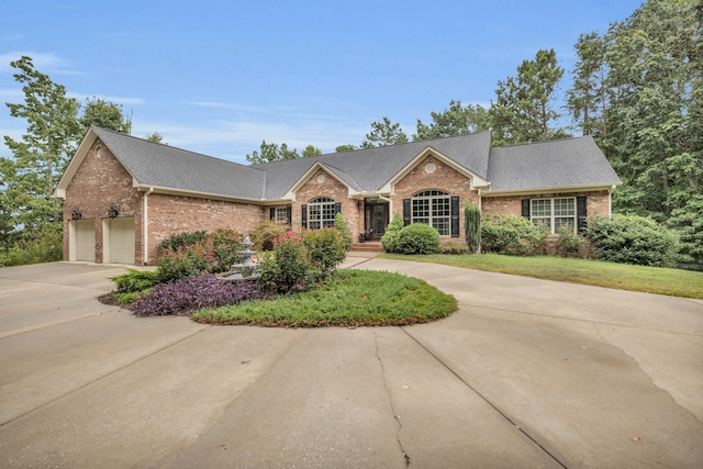 view of single story home