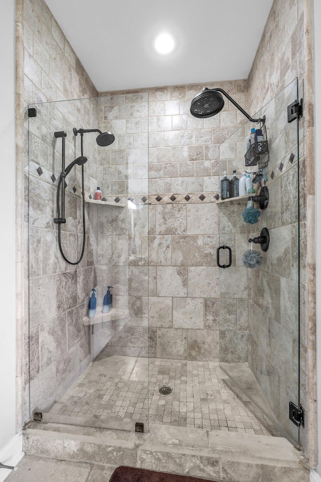 bathroom with walk in shower