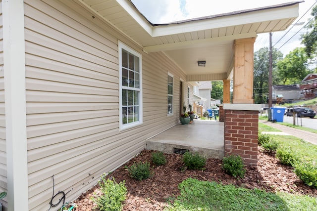 view of patio with covered porch