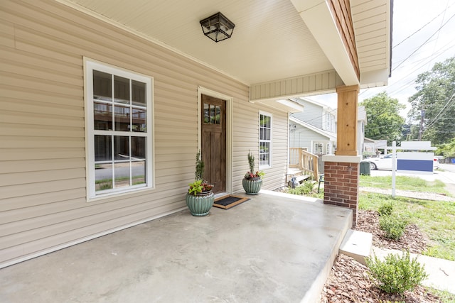 view of patio / terrace with a porch