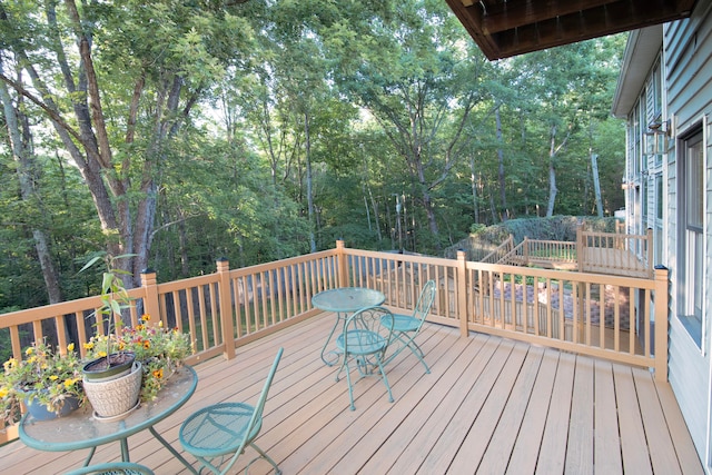 view of wooden terrace