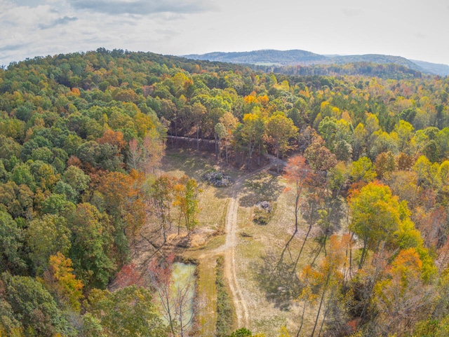 bird's eye view featuring a mountain view