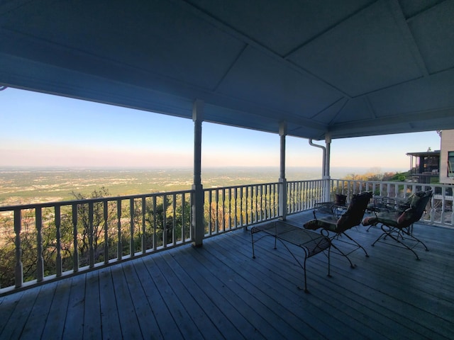 view of deck at dusk