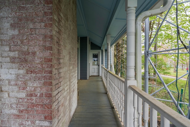 wooden deck with a porch