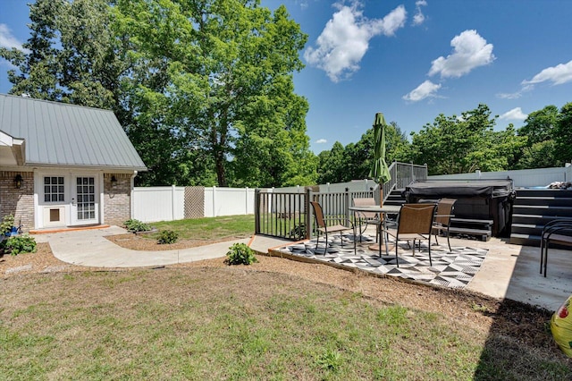 view of yard with a patio