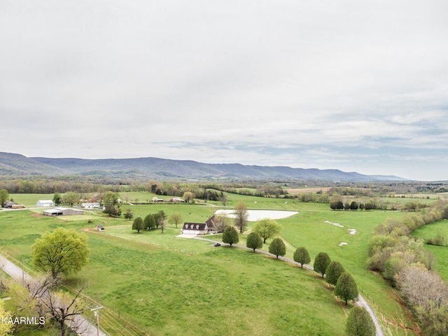 property view of mountains featuring a rural view