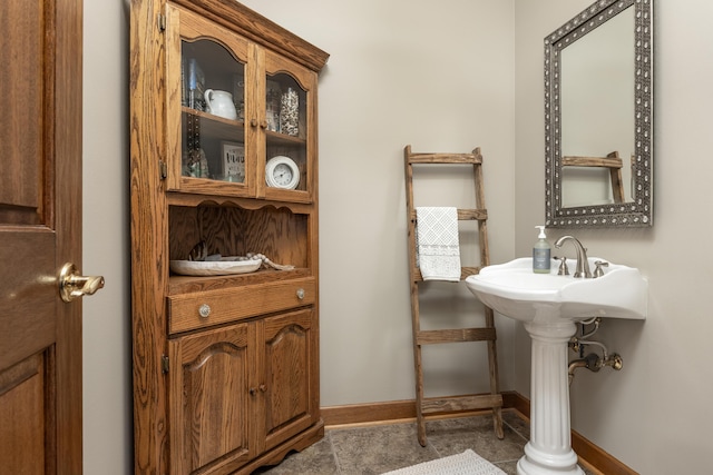 bathroom featuring tile patterned flooring