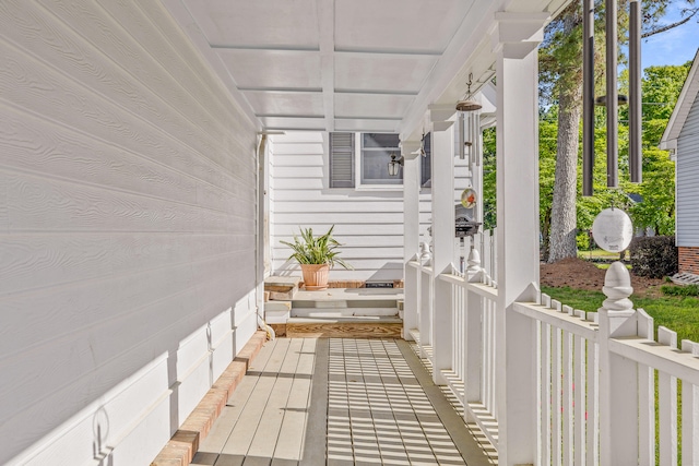 balcony with covered porch