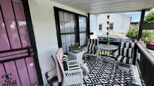 balcony with covered porch